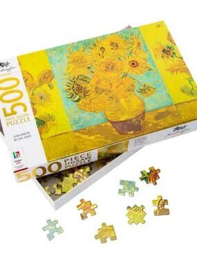 Mindbogglers™ Gold: Fine Art Puzzle 500-Piece, Complete, Sunflowers